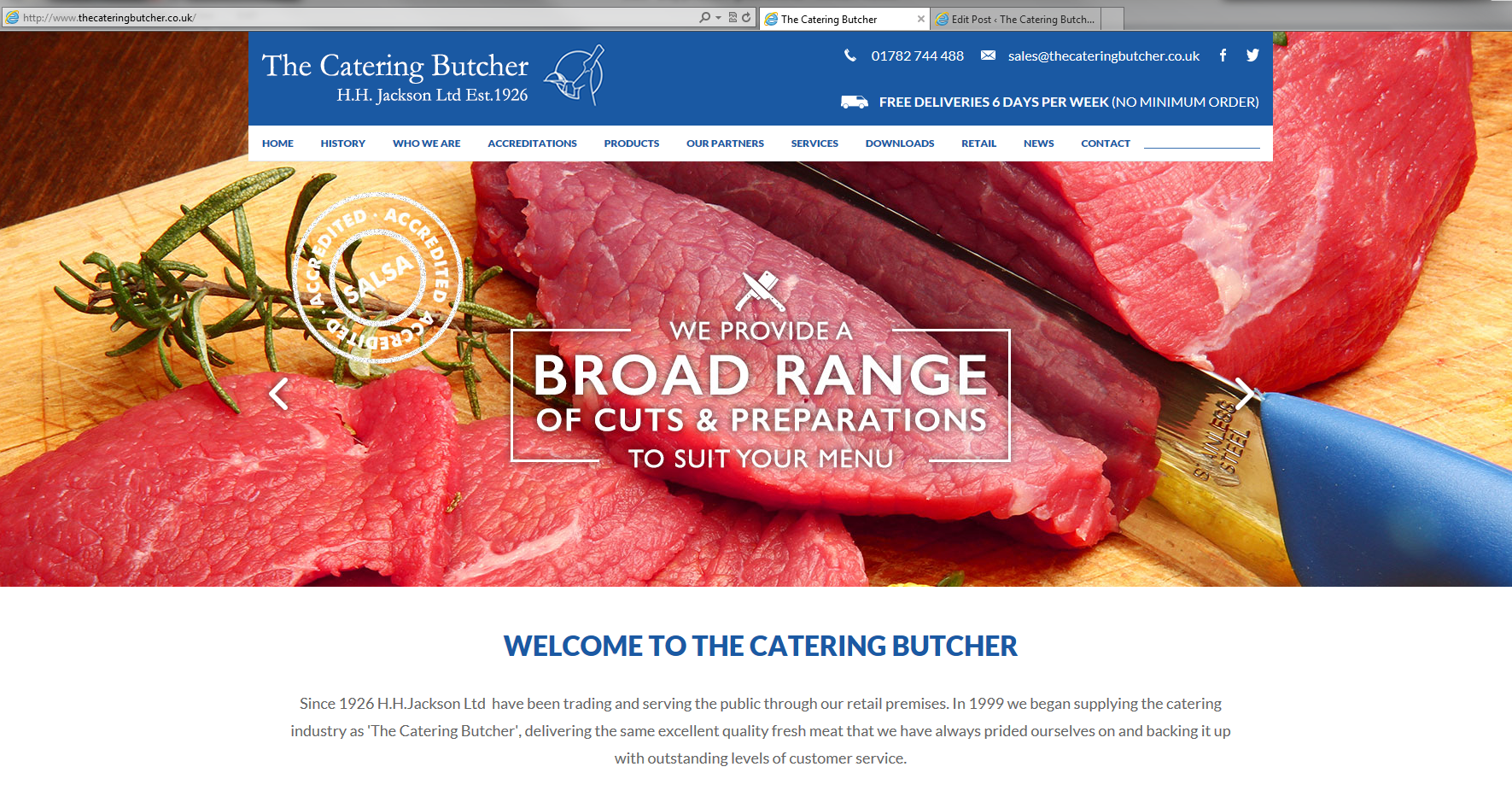 New Look site The Catering Butcher